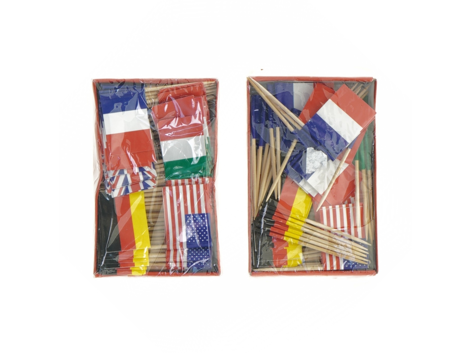 Cocktail pinde med Internationale Flag (str. 6 komma 5 cm)