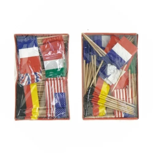 Cocktail pinde med Internationale Flag (str. 6 komma 5 cm)
