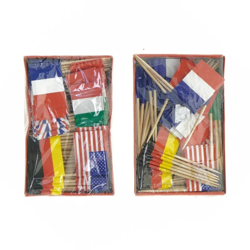 Cocktail pinde med Internationale Flag (str. 6 komma 5 cm)
