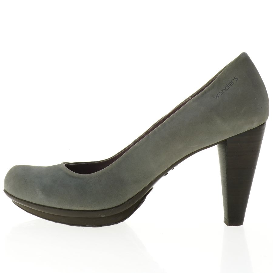 UBRUGTE Wonders Grå Læder Højhælede Pumps sko  (str. 40)