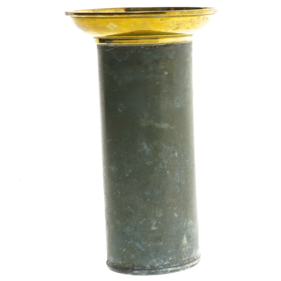 Vintage blomster vase med indsats til vand (str. 25 cm)