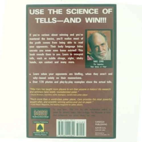 Caro's book of poker tells : the psychology and body language of poker af Mike Caro (Bog)