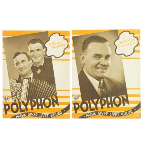 Vintage Polyphon musikplakater (str. 30 x 23 cm)