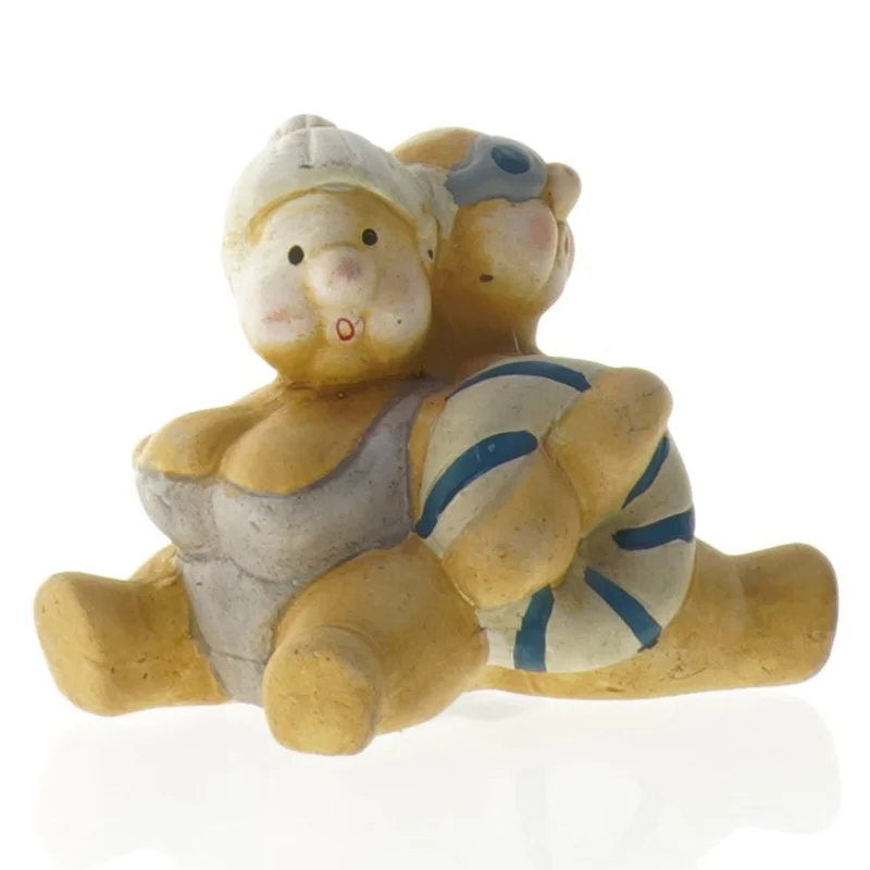 Keramik figur af badende mennesker (str. 10 x 6 x 7 cm)