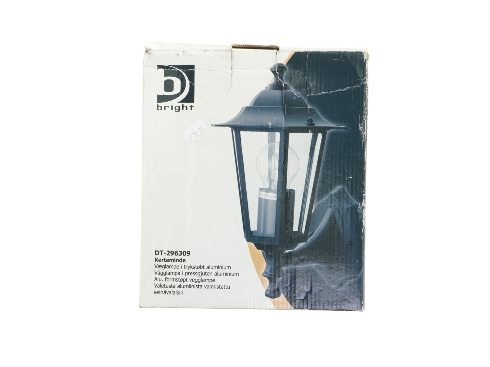 Udendørslampe i støbt aluminium fra Bright (str. 28 x 16 cm)