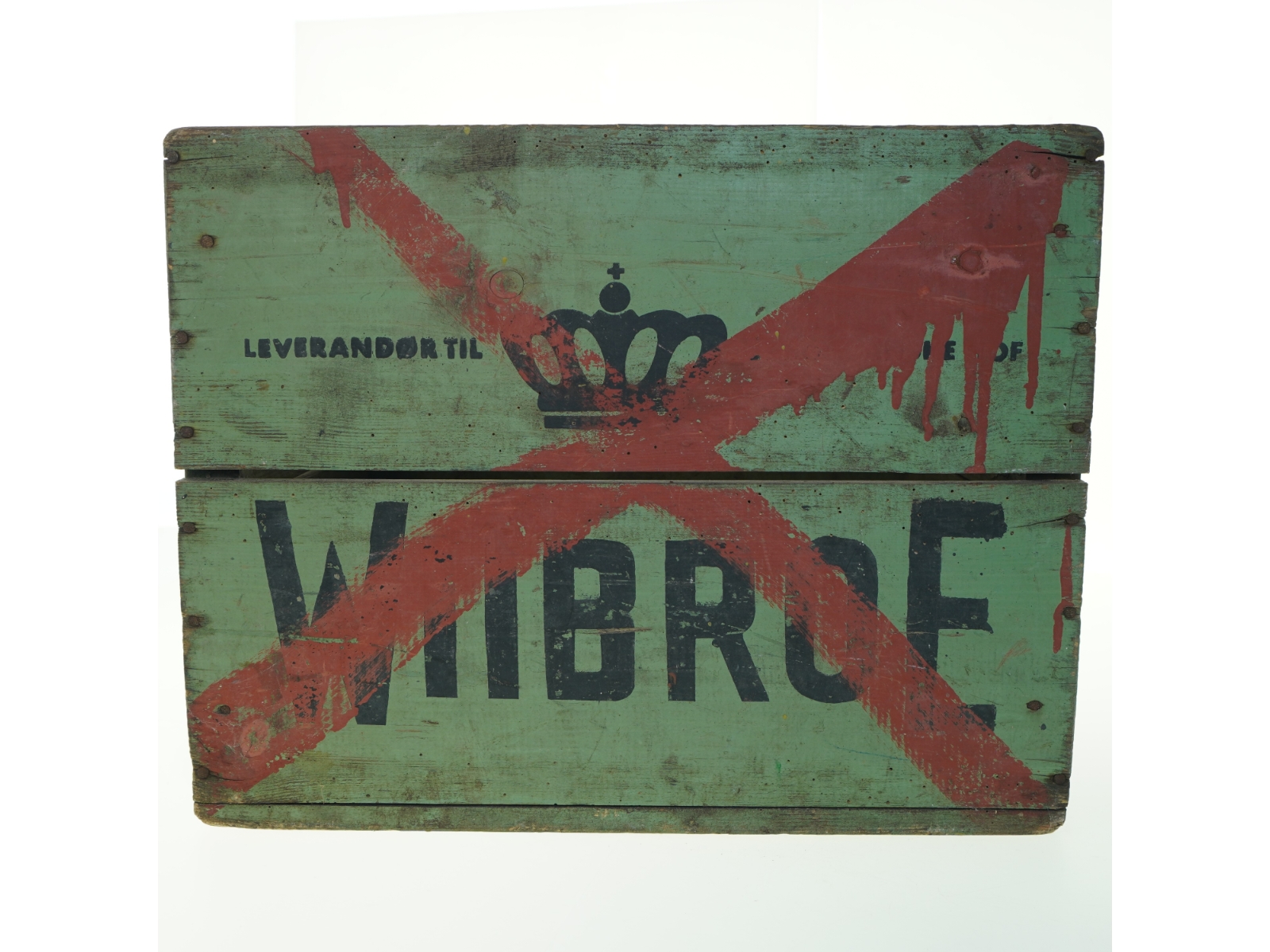 Vintage trækasse fra Wiibroe (str. 45x31x35 cm)