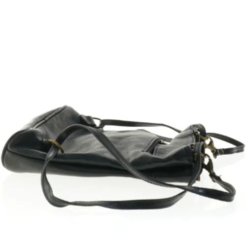 Sort læder crossover skulder taske/ rygsæk fra Duncan Brown (str. 25 x 23 cm)