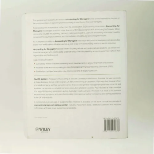 Accounting for managers : interpreting accounting information for decision making af Paul M. Collier (Bog)