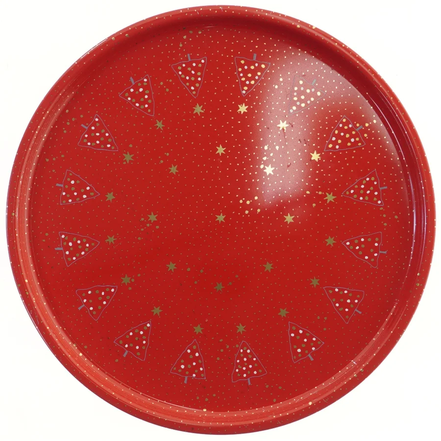 Vintage Södahl Rund bakke med juletræ design fra Söðahl (str. Ø 44,5 cm)