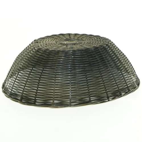 Sølv Fil de Fer Flettet Metal Kurv (str. Diameter 23 cm h 7 cm)