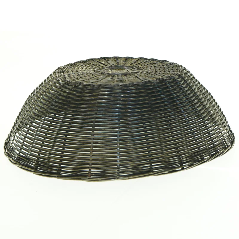 Sølv Fil de Fer Flettet Metal Kurv (str. Diameter 23 cm h 7 cm)
