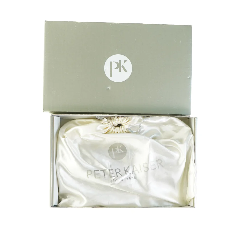 Blomstret glimmer Taske med aftagelig rem og dustbag fra Peter Kaiser (str. 14 x 28 cm)