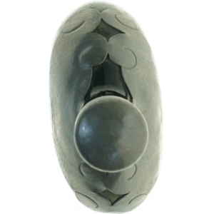 Antik Tindekoreret Glasdekantér flaske med dekorativt mønster og prop (str. 24 x, 14 cm)