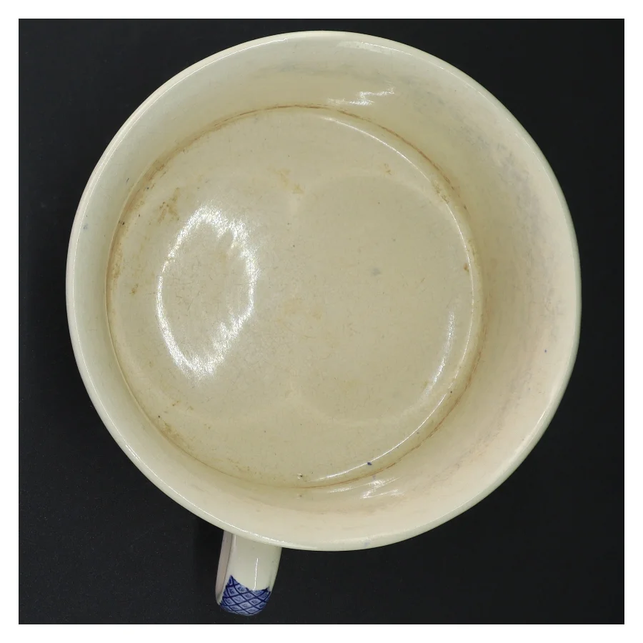 Antik Sadler Blue Willow Engelsk fajance Blå og hvid keramik potte (str. 20 x 17 x 10 cm)