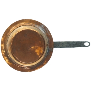 Antik kobber kasserolle gryde (str. 20 x 35 x 10 cm)