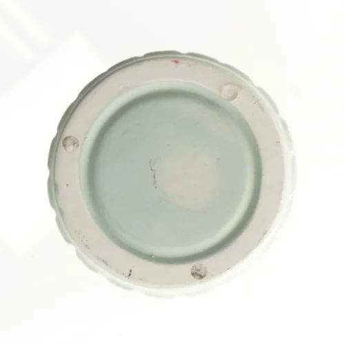 Keramik Lanterne med læder strop håndtag (str. 19 x 19 cm)