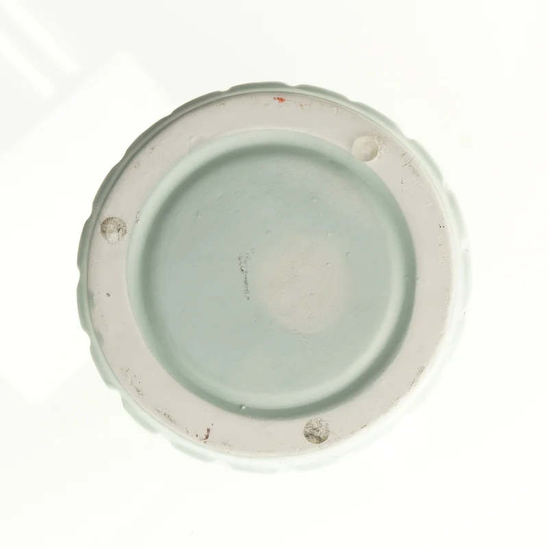 Keramik Lanterne med læder strop håndtag (str. 19 x 19 cm)