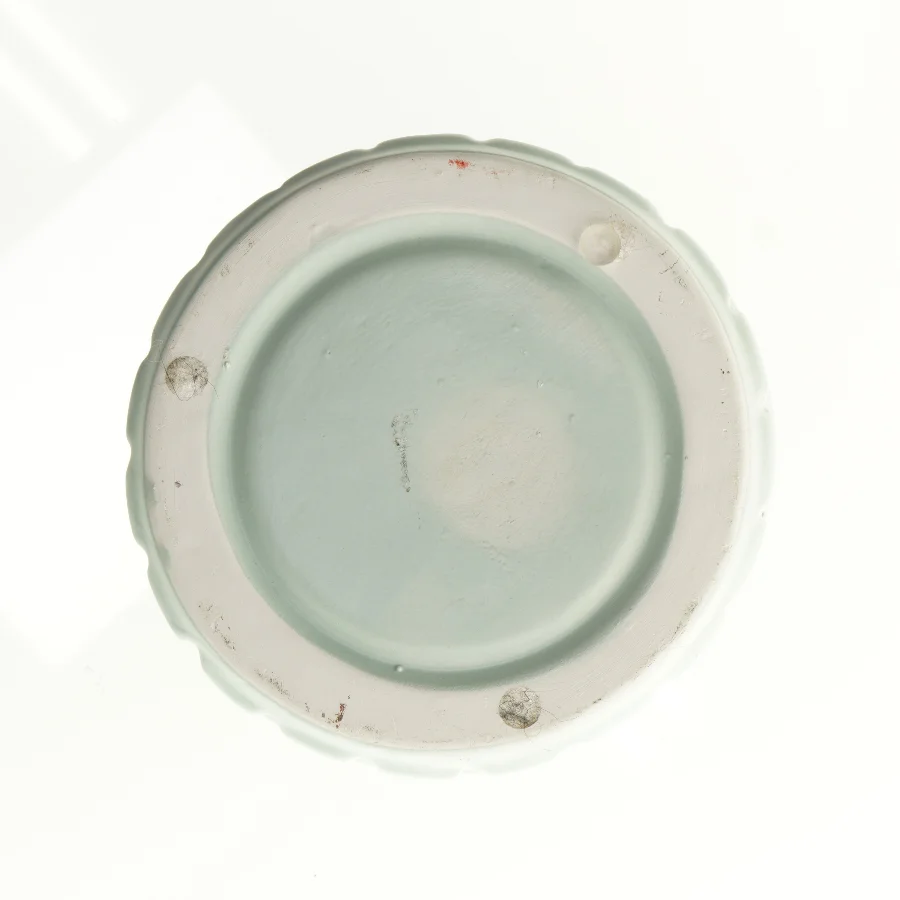 Keramik Lanterne med læder strop håndtag (str. 19 x 19 cm)