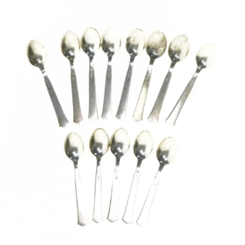 Diplomat sølvplet Sæt med gafler og skeer (11 stk kagegafler. 14 cm. 13 teskeer. 11,5 cm)