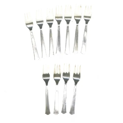 Diplomat sølvplet Sæt med gafler og skeer (11 stk kagegafler. 14 cm. 13 teskeer. 11,5 cm)