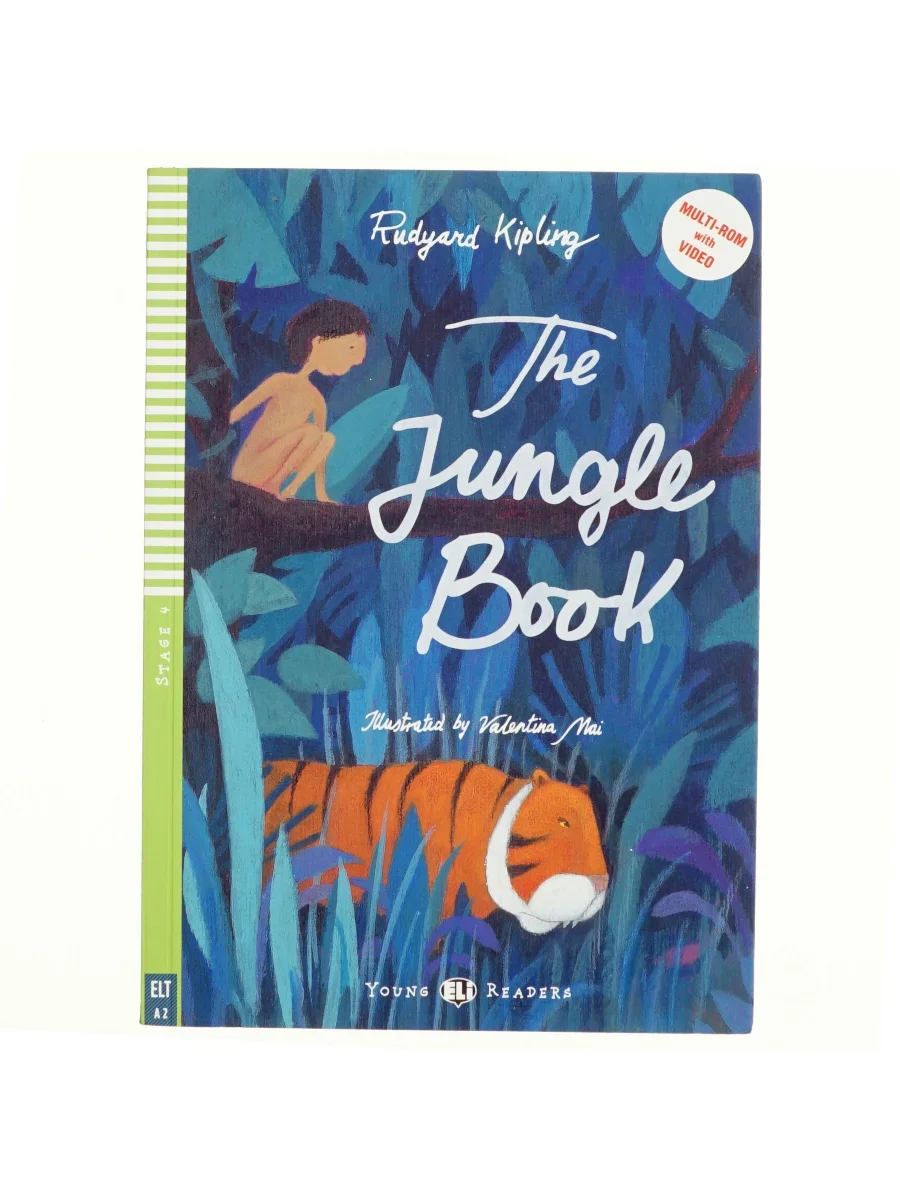 Forsiden af Junglebogen (The Jungle Book) af Rudyard Kipling