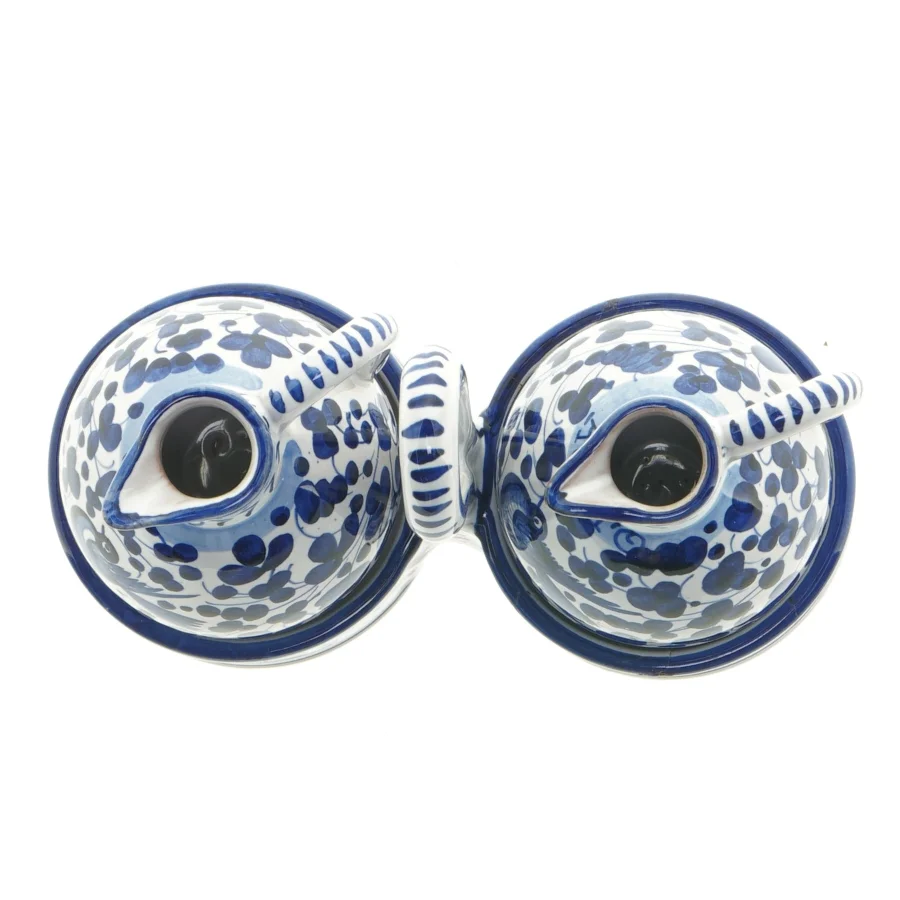 Olie- eddikesæt i porcelæn med holder (str. 19 x 9 x 14 cm)