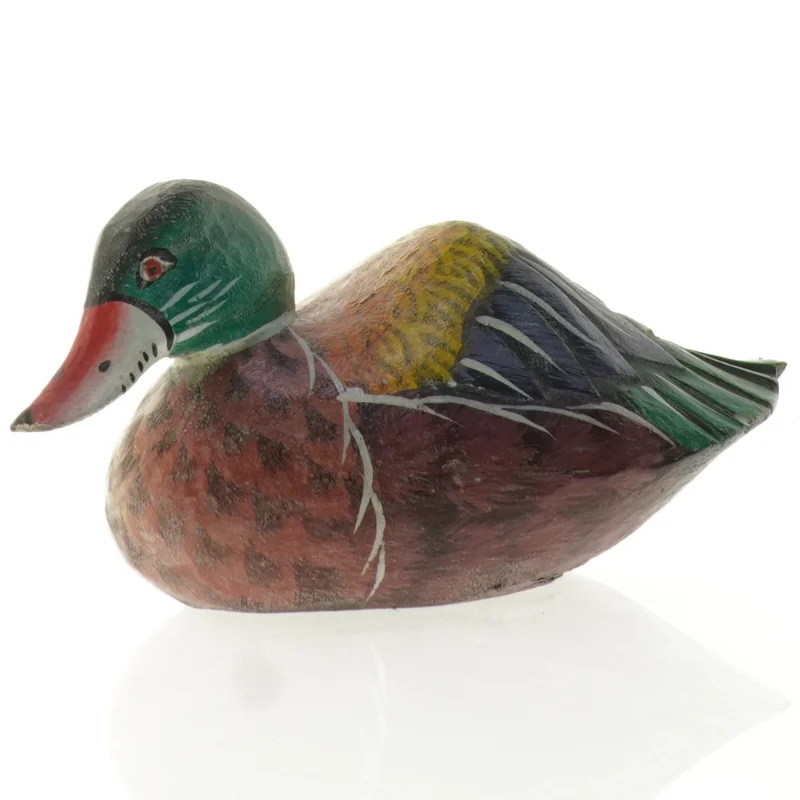 Håndmalet træand (str. 25 x 10 cm)