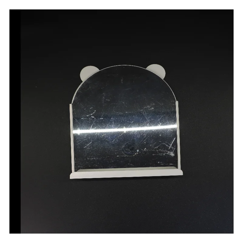 Hylde med spejl og knager (str. 26 x 22 cm)