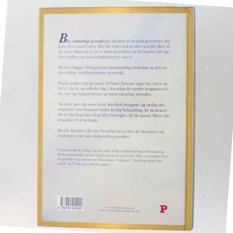 Bliv naturligt gravid af Charlotte Bech (Bog)
