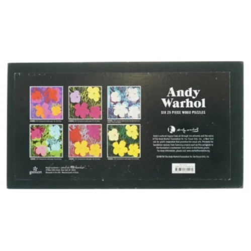 Wood Puzzle Set, Andy Warhol fra Galison (str. 28x15 cm)
