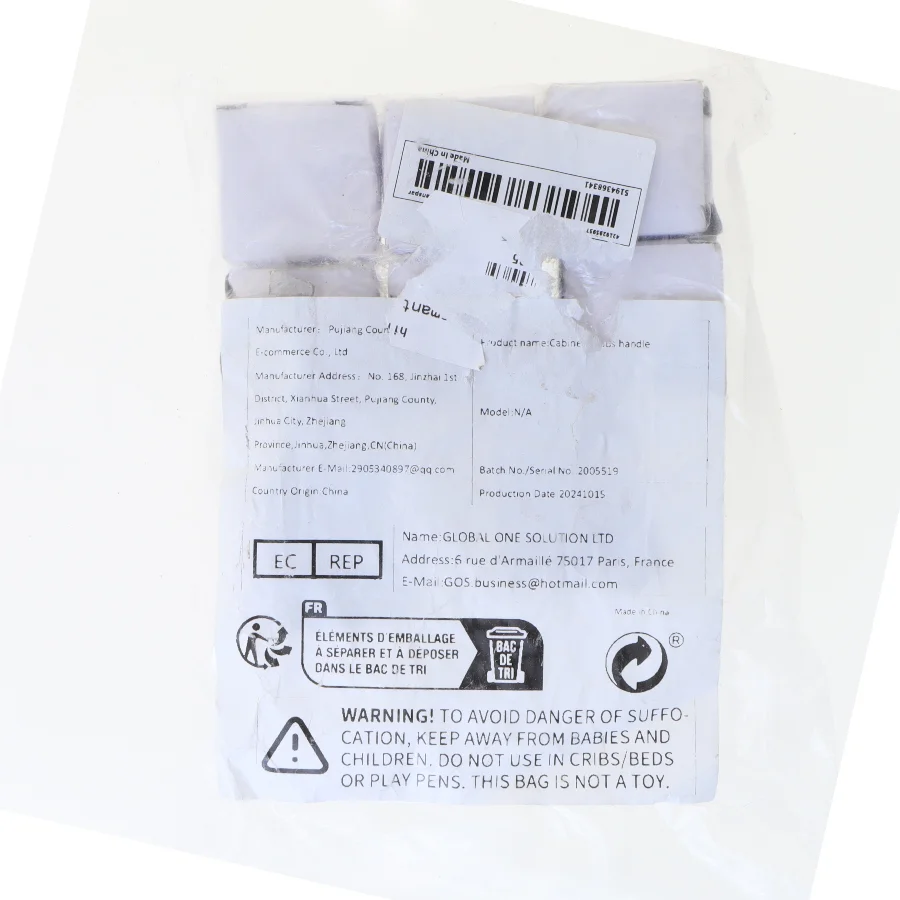 Rosa diamantformede knopper fra Pujang Co., Ltd (str. 8 styk, 3x3 cm)