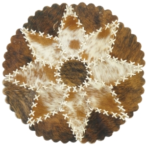 Syet skindtæppe dækkeserviet (str. Ø 41 cm)