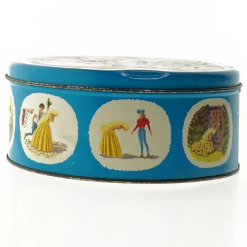 Vintage H.C. Andersen Svinedrengen dåse fra Ira (str. Ø. 20 cm)