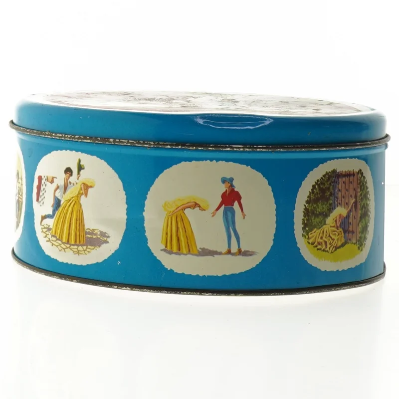 Vintage H.C. Andersen Svinedrengen dåse fra Ira (str. Ø. 20 cm)