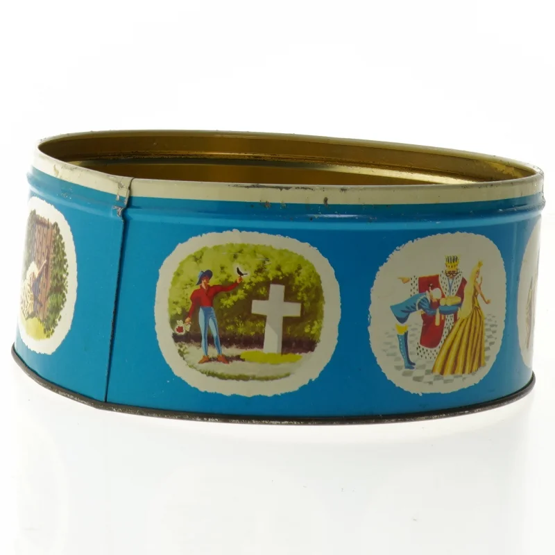 Vintage H.C. Andersen Svinedrengen dåse fra Ira (str. Ø. 20 cm)