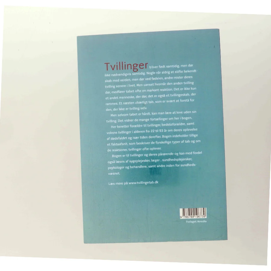 Tvillingetab : om at leve med tabet af en medtvilling eller et tvillingebarn af Abelone Glahn (Bog)