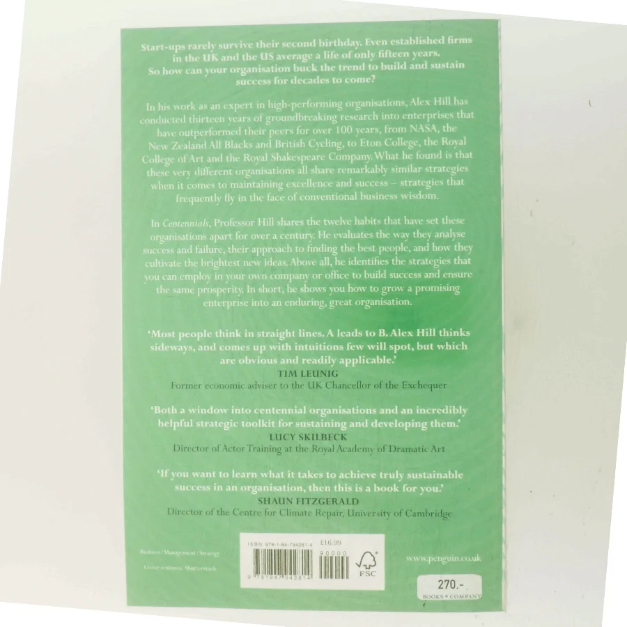 Centennials af Professor Alex Hill (Bog)