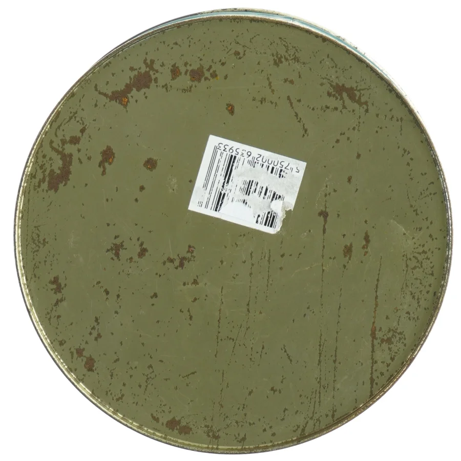 Antikke legetøjsmotiver Dekoreret metal dåse med låg (str. Ø 17 cm)