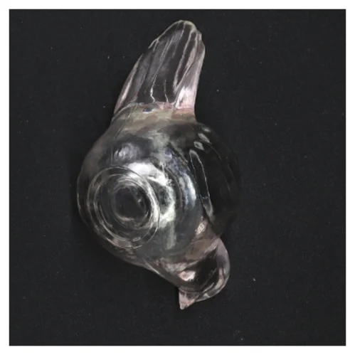 Glasfugl lysestage skål(str. 12 x 7 x 8 cm)