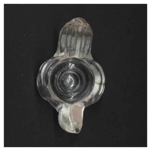 Glasfugl lysestage skål(str. 12 x 7 x 8 cm)