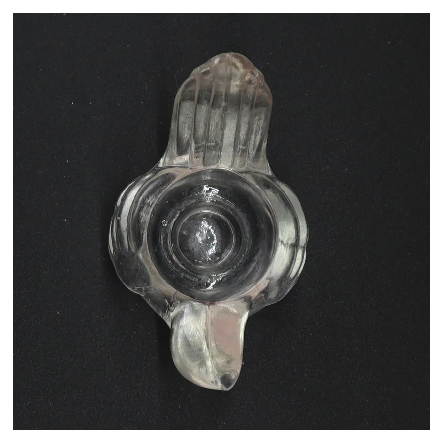 Glasfugl lysestage skål(str. 12 x 7 x 8 cm)