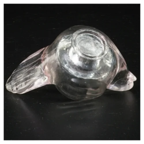 Glasfugl lysestage skål(str. 12 x 7 x 8 cm)