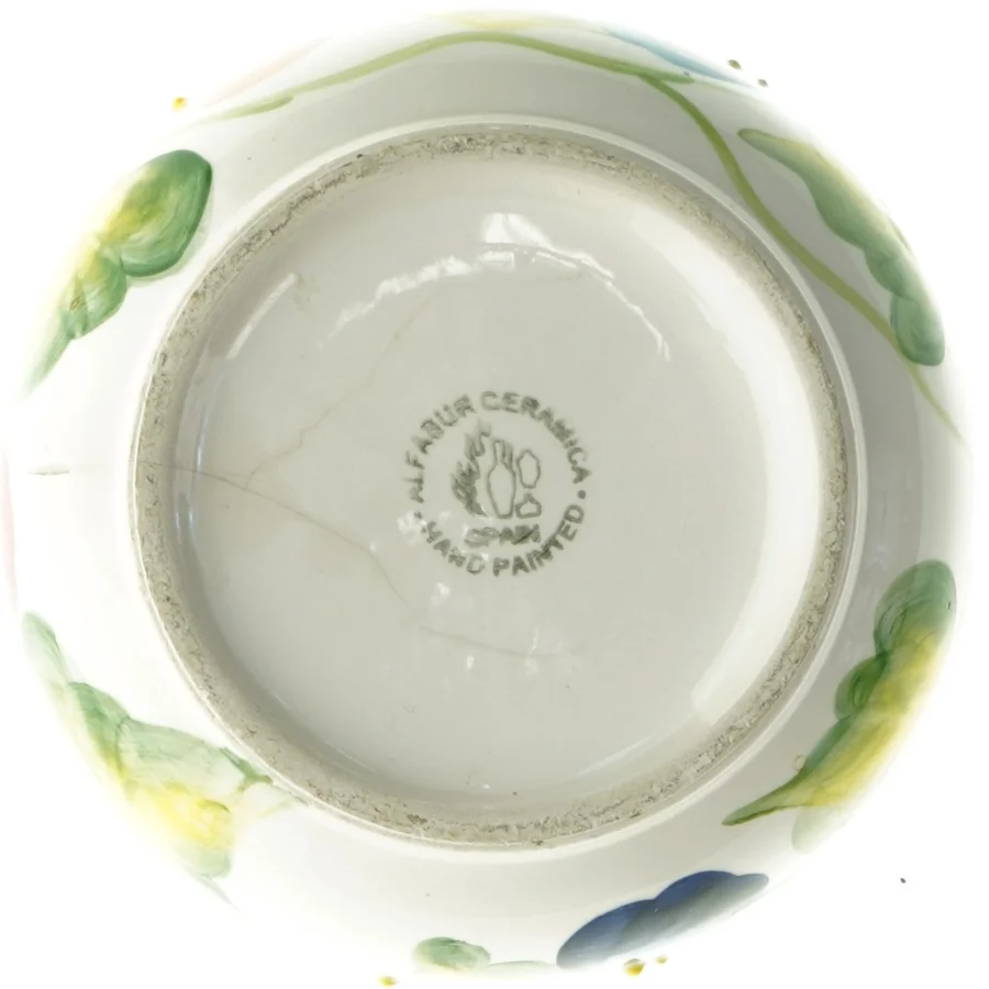 Håndmalet spansk keramikskål (str. Diameter, 15 cm h 7 cm)