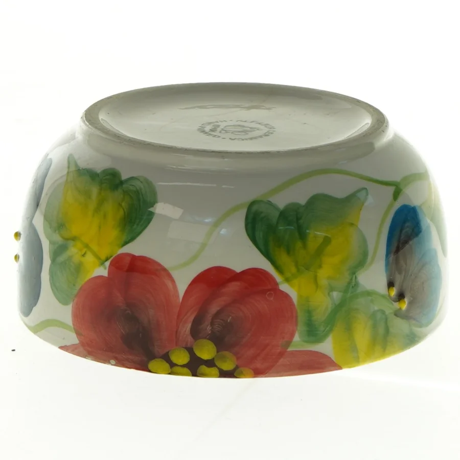 Håndmalet spansk keramikskål (str. Diameter, 15 cm h 7 cm)