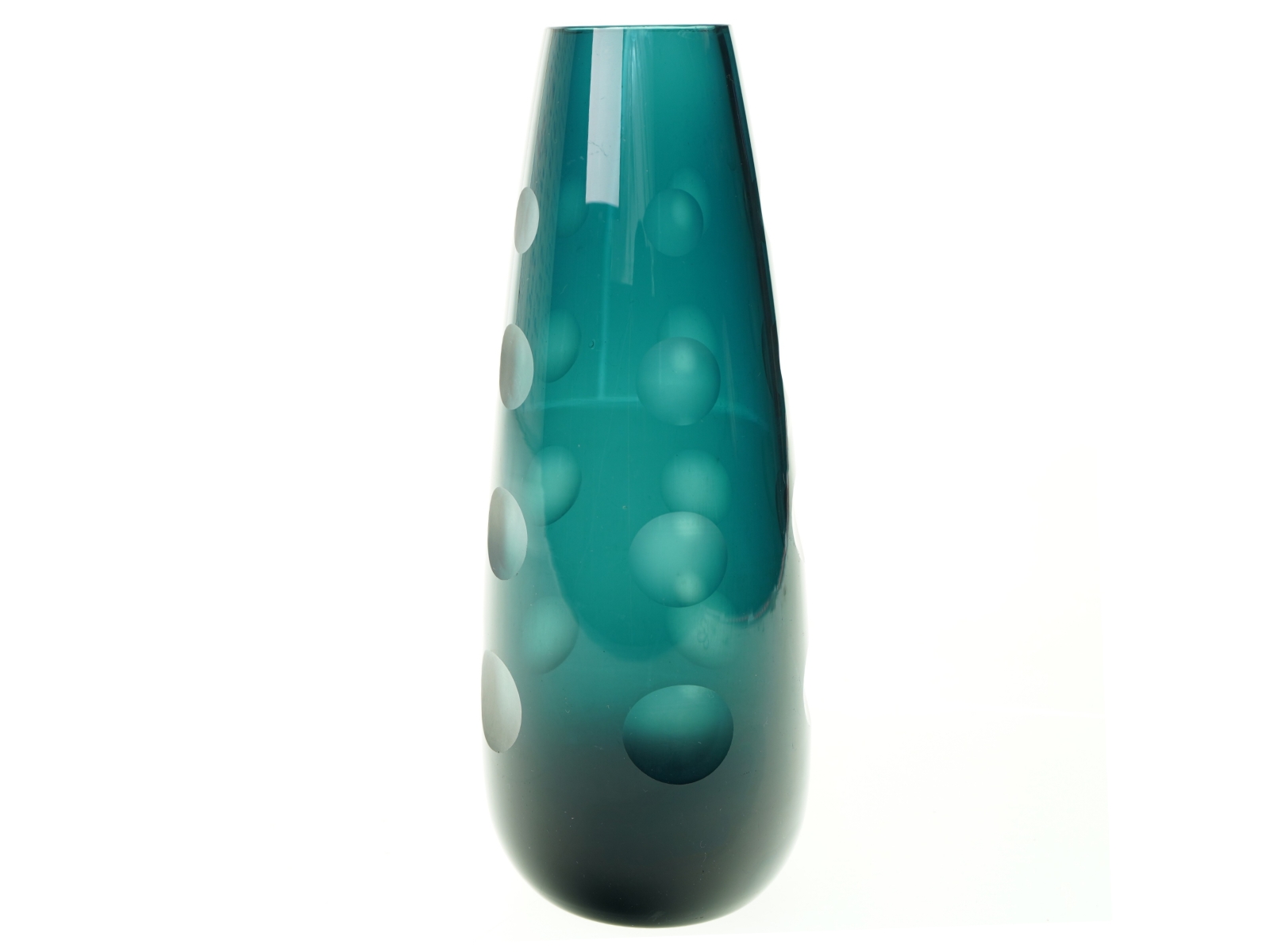 Facet slebet Glas Vase (str. 25 x 9 cm)