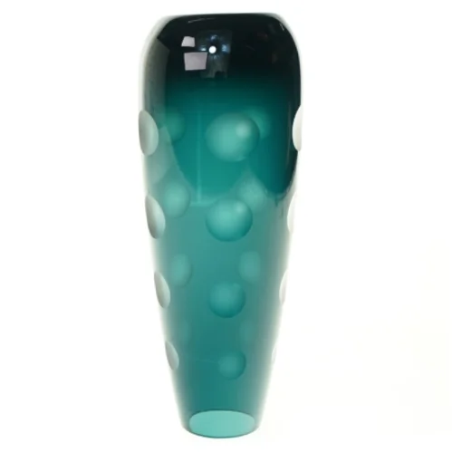 Facet slebet Glas Vase (str. 25 x 9 cm)