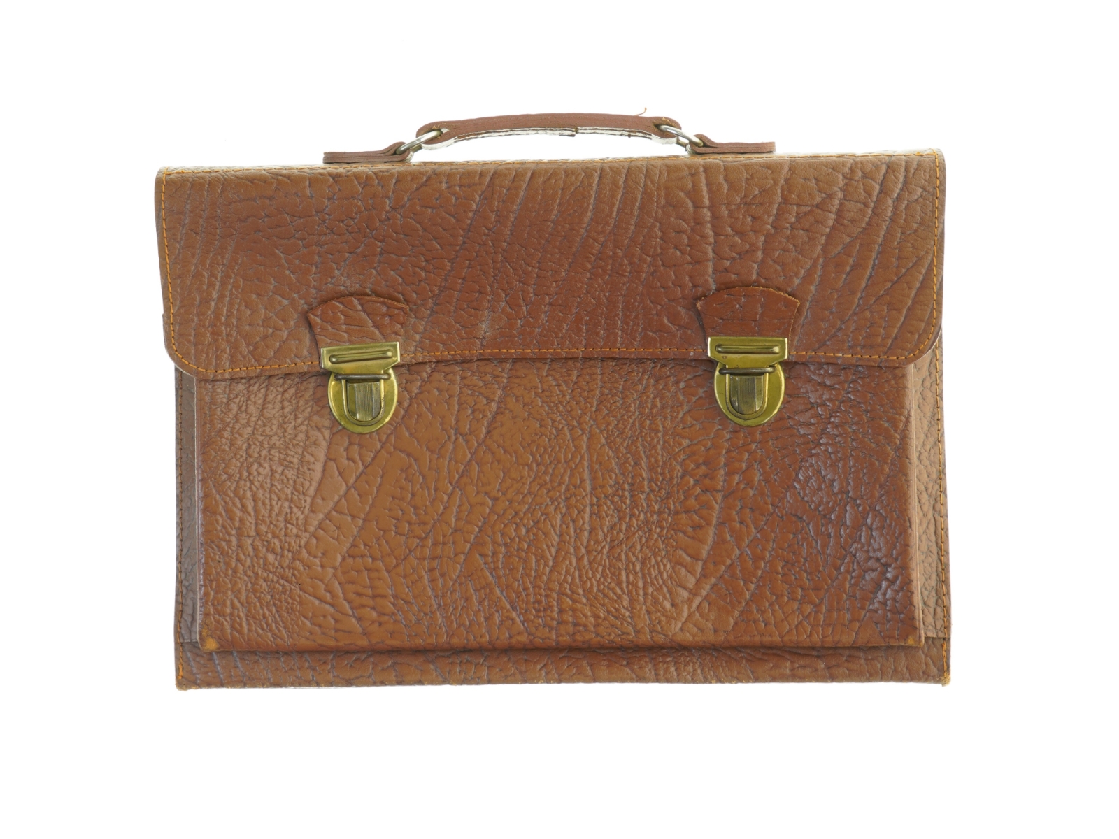 Vintage Læder dokumentmappe taske (str. 44,5 x, 32 x 8 cm)