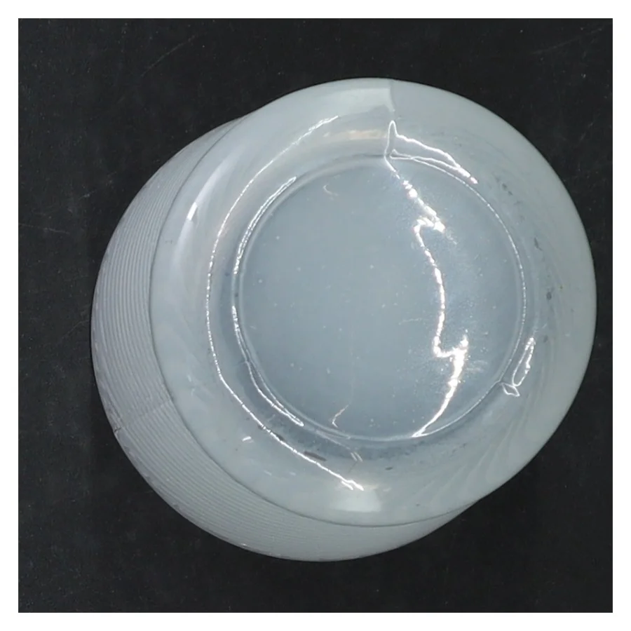 Glasbeholder med trælåg (str. 9 cm)