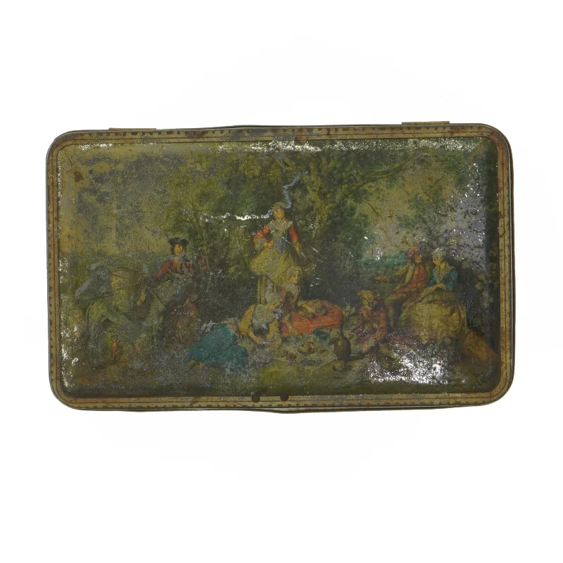 Antik metalæske (str. 20x12,5 cm)