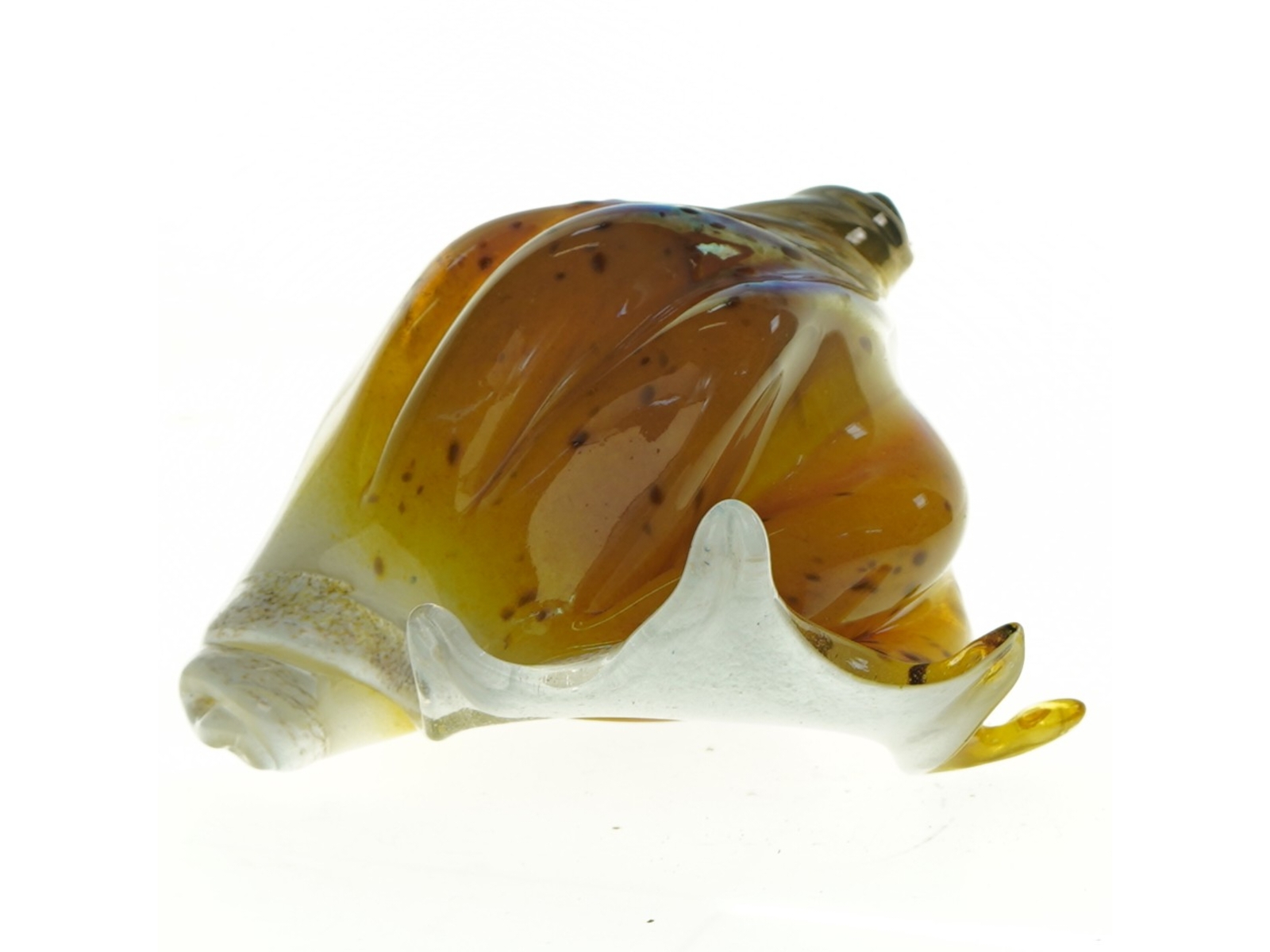 Håndlavet Glas kunst Konkylie skal Murano Glas kunst figur (str. 14 x 13 cm)